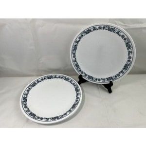 Corelle OLD TOWN BLUE Pattern Dinner Plate 10.25" Set of 4‎ Corning Ware Vintage